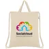 Full Color 5 oz Recycled Cotton Drawstring Bag - Natural