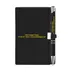 Bloc-notes Nifty et stylo soft touch avec logo en couleur - Noir