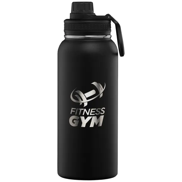 Engraved 35 oz. Kai Stainless Steel Water Bottle - Black